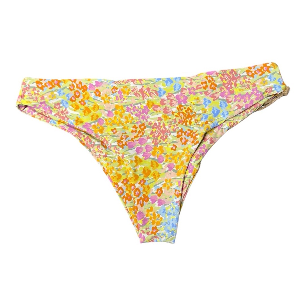 Stone Fox Swim‎ Roca Bikini Bottom in Flower Fields Print NWT